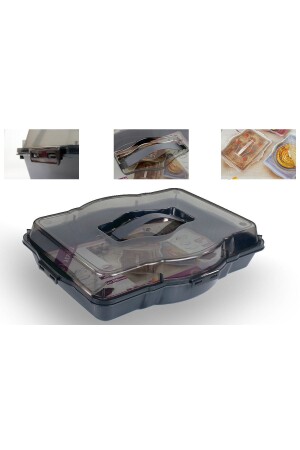 MNZ-Pyrex تخزين حاوية نقل الحلوى مستطيل B1104 P459368S6020 - Bursev