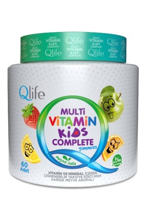 MNZ-Qlife Multivitamin Kids كاملة الجمي 60 قرصات مقلية Q-life882 - Q LİFE