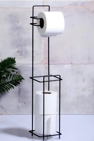 MNZ-Quality أسود الأقدام دورة المياه المتحركة حامل ورق حامل لاصلب المياه المتحلية المزروعة حمام حمام المياه RENKB - RENK