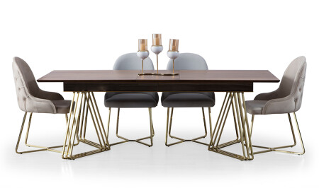 مجموعة طاولة الطعام من طراز MNZ-Queen - Cadde Yıldız