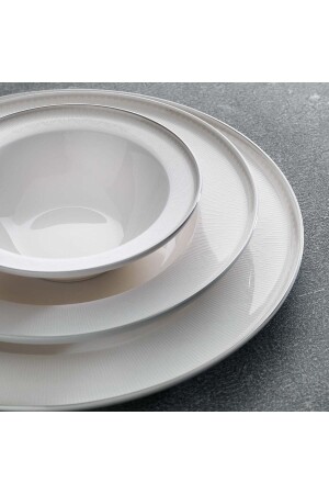 (MNZ-Queen Liny Bone Dinner Set 60 قطعة فضية 1S5901-01001-GUM01 - Schafer