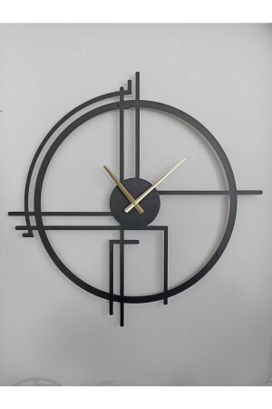 MNZ-Querencia Metal Black Wall Clock 1.5 مليمتر سمك 75 × 75 سم - Gowpenart