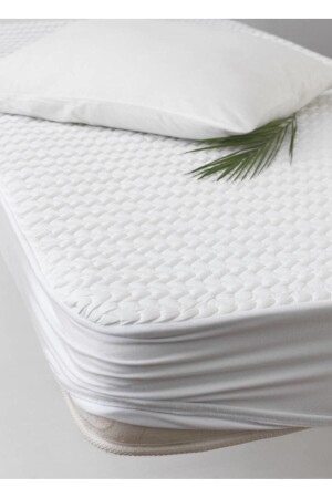 المطبخات المضطربة مع الـ MNZ-Quilted Waterproof Mattress Pad - 9-9063 Kapit. Pass Liquid. مدرج محمي 160x200 سم - Altınbaşak