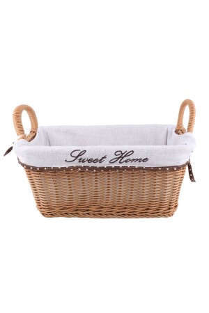 MNZ-Raddan Sweet Home مستطيل Wicker كيس الخبز كيس الفاكهة حامل الحفاضة حامل الكيس الكبير - Vadi