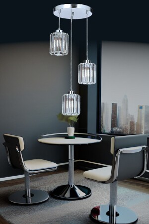 MNZ-Radiosa نموذج كروم لون الحجر جمالي غرفة المعيشة المطبخ غرفة النوم الممر ثلاثي ضوئي مصباح القرص - Luna Lighting