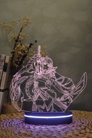 (MNZ-Raiden Shogun, Genshin Impact) - 3D 16 ألوان أضاءة ليل تجميل 3D TYC00435655481 - Yubi Design