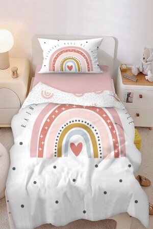 MNZ-Rainbow نمط واحد غطاء غطاء القوسين مجموعة Bi134-N - Bebişim Halı