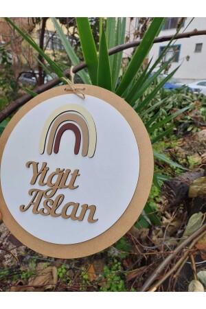 MNZ-Rainbow - Rainbow Children's Room Door Ornament - لوحة الجدار - لوحة الاسم - مسحوق arserkapısüsü1 - ARSERGROUP