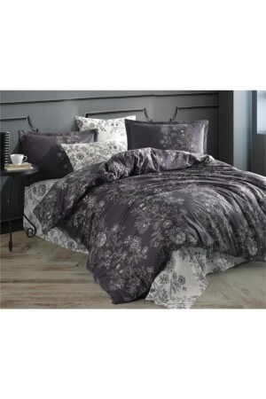 MNZ-Ranforce 100% القطن مزدوج غطاء غطاء مجموعة Nala V1 أنتراتيت 8681727218361 - Clasy