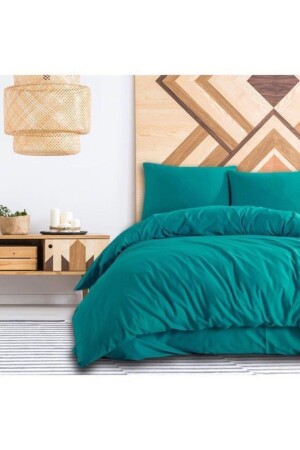 MNZ-Ranforce 100% القطن مزدوجة غطاء غطاء الملفوفة مع الأوراق المطوية NEVRESİM_SET - Şanlı