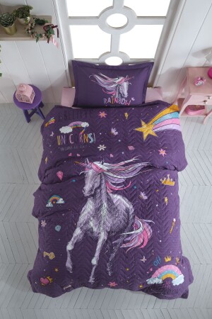 MNZ-Ranforce 100% القطن أربع مواسم مجموعة واحدة قوس قزح V1 بنفش AYT219450 - Clasy