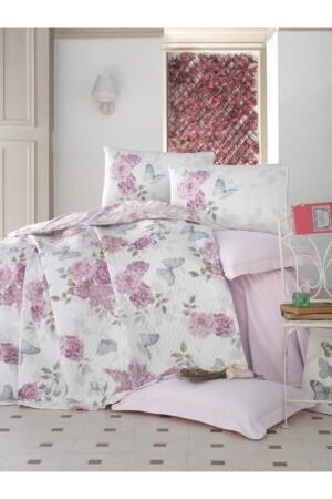 مجموعة MNZ-Ranforce مزدوجة كاملة - روزيلا وردي 1227665003052 - Cotton Box