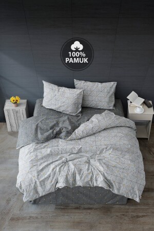 MNZ-Ranforce غطاء غطاء مزدوج مع ورق معصمة مثلث الرمادي CC1761p - Casa Carina