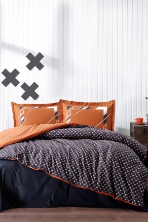 MNZ-Ranforce Duvet Cover Set مضاعفة Kudonta Orange ST23199 - Özdilek