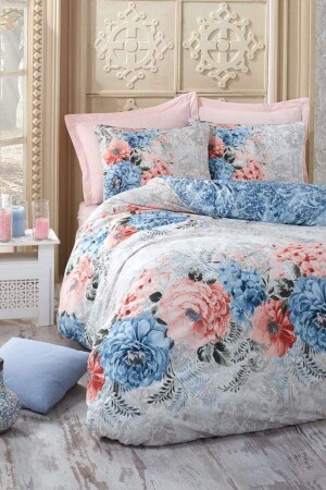 مجموعة غطاء فرشية مزدوجة من MNZ-Ranforce - Karla Blue ctn423 - Cotton Box