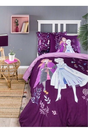 MNZ-Ranforce مرخصة طفل واحد غطاء غطاء غطاء مع الأوراق المثبتة التجمد اليزا الليلا الطبيعية MSTK09134 - Özdilek