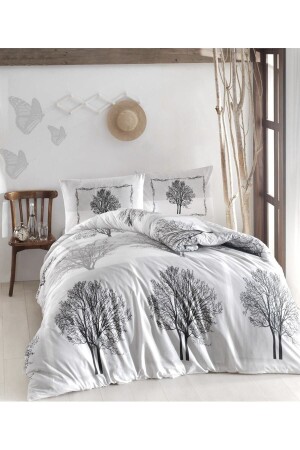 MNZ-Ranforce غطاء غطاء مزدوج غطاء Set Tree Gray abt-ranforce-çk-tree-gri - Altınbaşak