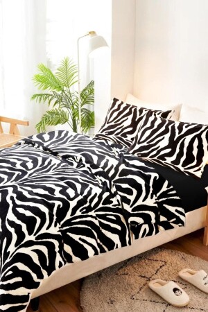 MNZ-Ranforce Sheet Elastic Double Zebra Duvet Cover Set AWCT-0242 - Always