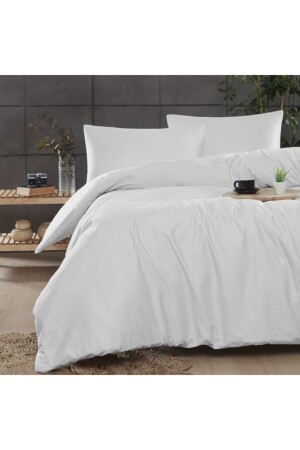 MNZ-Ranforce Single 100% قطن غطاء غطاء مجموعة 160x220 - أبيض M000109 - Mulberry