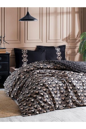 MNZ-Ranforce غطاء غطاء المجموعة مزدوجة أورو أسود ST23202 - Özdilek