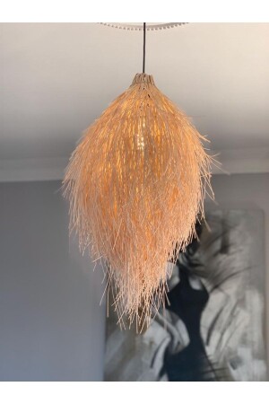 MNZ-Rattan، ويكر شاندليير 40x60 سم بوهيمية، سكاندينيفيا ظل شاندليير، الإضاءة 2023MDAY0004 - Mady Aksesuar