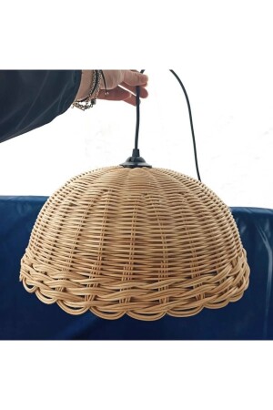 MNZ-Rattan bamboo Wicker Chandelier RATTANAVIZEVEN2023001 - İskandinav decoration