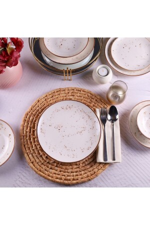 كريم MNZ-Reactive 24 سم 6 قطع للاستقبال EVNLF0276 - Tulü Porselen