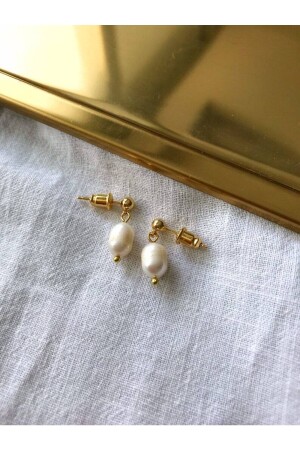 MNZ-Real Pearl 24k مغطاة (غير متخفية) خاتم الأذن New0285k - MİRSTAR