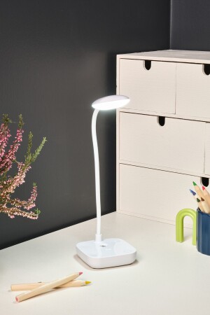 مصباح مكتب MNZ-Rechargeable Desk Lamp Touch LED 3 مرحلة القراءة الضوء المصباح المصباح المكتب المنزلي موديل 1961 - Patladı Gitti