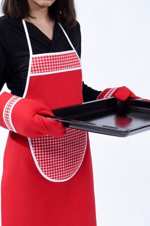 مجموعة مطبخ MNZ-Red (مرفق مطبخ + 2 مخزنات فرن) - Homaks