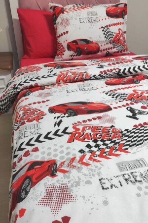 غطاء سيارة واحدة ذات نمط MNZ-Red Car باستخدام غطاءات ملموسة (2 PILLOWS) SmgCntr108 - mihriban