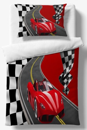 تمتلك سيارة سباق MNZ-Red Flag نمطية غطاء غطاء واحد للفتي مجموعة TYC00443761085 - Else Dekor