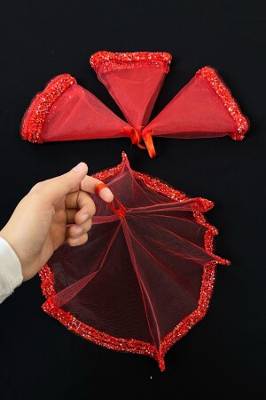 الستادة العروسية من الـ MNZ-Red - الستادة العروسية من الـ Halay - اللؤلؤ الزجاجية و الستادة المطبوعة من الـ Henna - Zeymerade