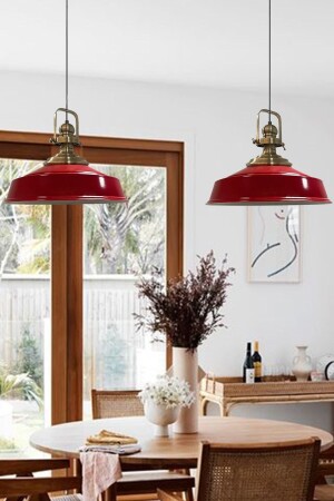 MNZ-Red Noble مضاعفة الشنارة القديمة الرأس الراجعية مصباح اللؤسسة المطبخ غرفة المعيشة مقهى الشنارة BMM7152 - Bamyum