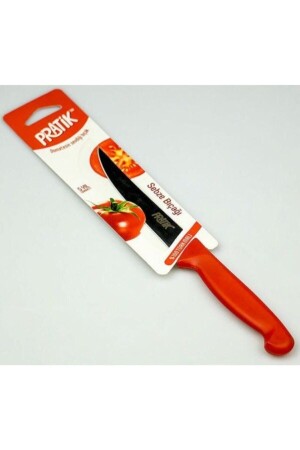 MNZ-Red Plastic Handle سكين نباتات محصن 43014 - Pratik