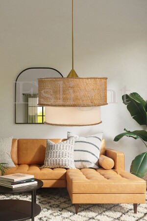 MNZ-Redro Wicker مصباح معلق واحد شمعة Eh02 ES-PS09 - Eslight