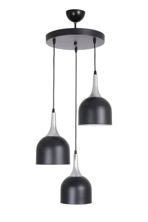 MNZ-Reina تصميم عصري مطبخ غرفة المعيشة اللون الأسود 3-قطع الشنابل مع قاعدة رمدية REE374 - Fer Avize