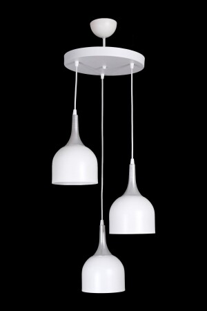 MNZ-Reina تصميم عصري مطبخ غرفة المعيشة اللون الأبيض 3-قطع الشنارة مع قاعدة رمدية REE374 - Fer Avize