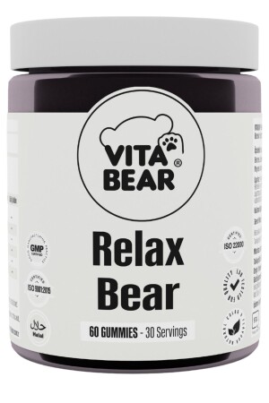 MNZ-Relax الدببة الإجهاد-القلق-القلق والحزن الإغاثة الراحة الفيتامينات الغامية - Vita Bear