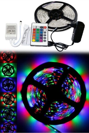 MNZ-Remote Controlled RGB LED Strip 5 متر cmb0045 - COMBAT