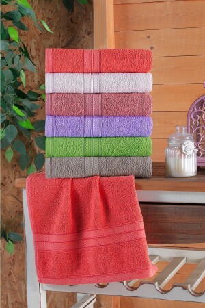 MNZ-Renato 40x70 سم مجموعة من 6 مناشفة يد ووجهها القطن 153-90-197 - Binnur Home