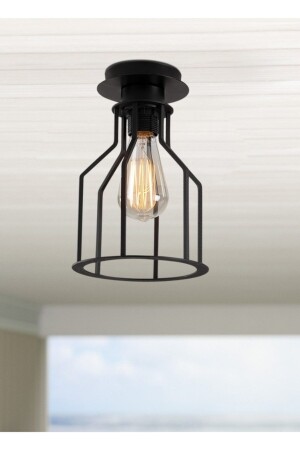 المعدات من نوع MNZ-Retro 1 قطعة أسود السقف المضخم قفص صاخب الشمعة RYS00143 - Rsylight