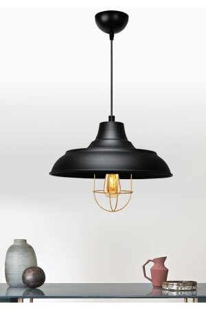 MNZ-Retro الذهب الأسود التفصيلي قفص مصباح العلق رقم: 2 مقهى مطعم مطبخ مدخل غرفة المعيشة AYD-3339 - HOMİNG