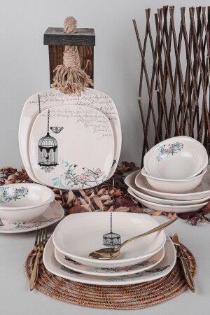 مجموعة عشاء MNZ-Retro 24 قطعة لـ 6 أشخاص TY001024F030A5191000AT2400-1 - Keramika