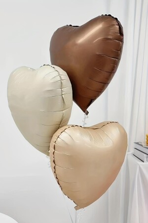 MNZ-Retro Colors بالون مجموعة من 3 بالونات الراجع كريم كراميل شوكولاتة براون - Pekshop