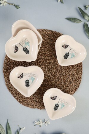 (MNZ-Retro Heart Snack Bowl) 14 سم 6 قطع CR008014F030A5191210ACD100 - Keramika