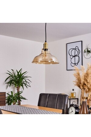 MNZ-Retro Honey Single Glass Pendant Lamp قطر: 28 سم RIOI0001171 - RİOLİGHT