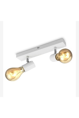 MNZ-Retro Metal 2 Piece White Rustic متحرك مصباح رصاصة rsy20202027 - Rsylight