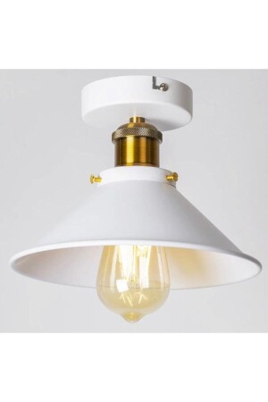 MNZ-Retro Metal ديكوراتي سقف رستيك أبيض واحد شمعة قطر 30 سم 1464582459306 - Dylight