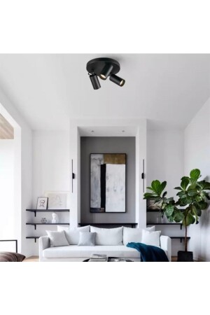 MNZ-Retro Metal Movable Black 3 LED Spot Chandelier مع مصباح ضوء النهار ry802146sy - Rsylight